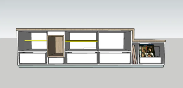 ontwerp voor de binnenkant van het dressoir