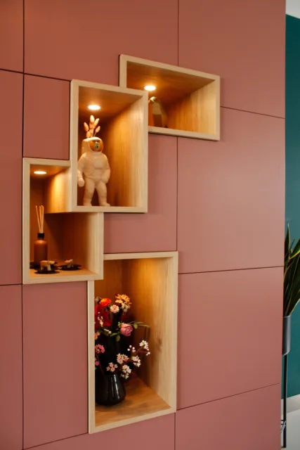 LED lampjes in toonvakken aan