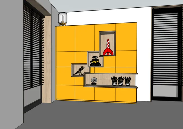 ontwerp van buitenkant kast
