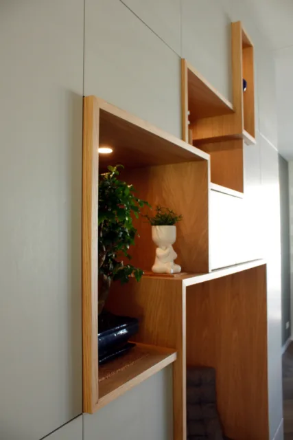 zijaanzicht van de toonvakken