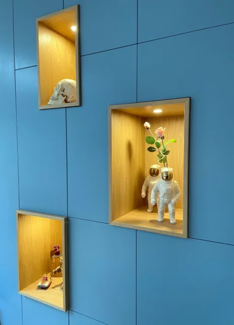 close up van de toonvakken