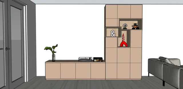 ontwerp buitenkant kast