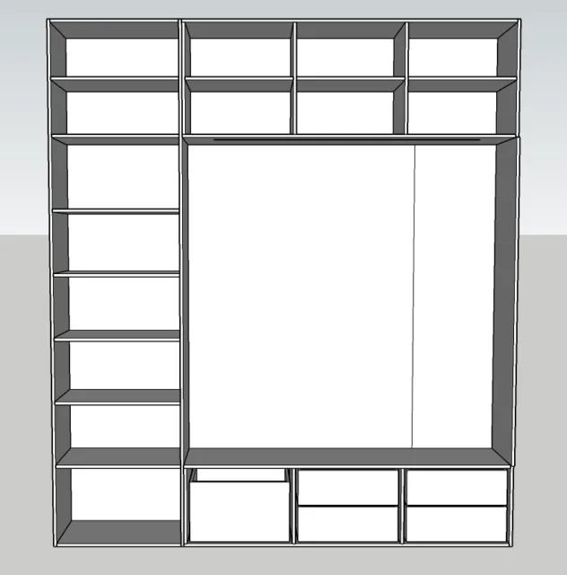 binnenkant kast in hal ontwerp