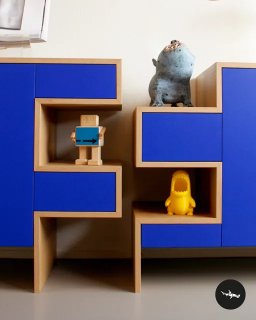 detail dressoir in twee delen