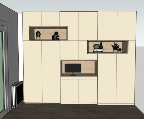 buitenkant ontwerp werkkamerkast