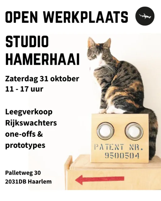 Rijkswachters stoppen. Open dag studio hamerhaai zaterdag 31 oktober 2026